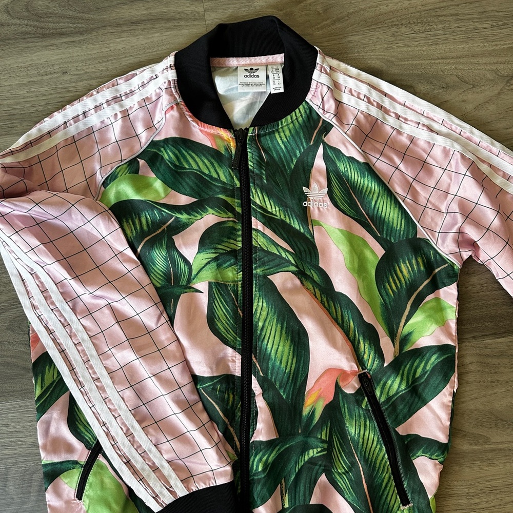 Adidas Farm Rio Palm Leaves track jacket S - Picture 2 of 4